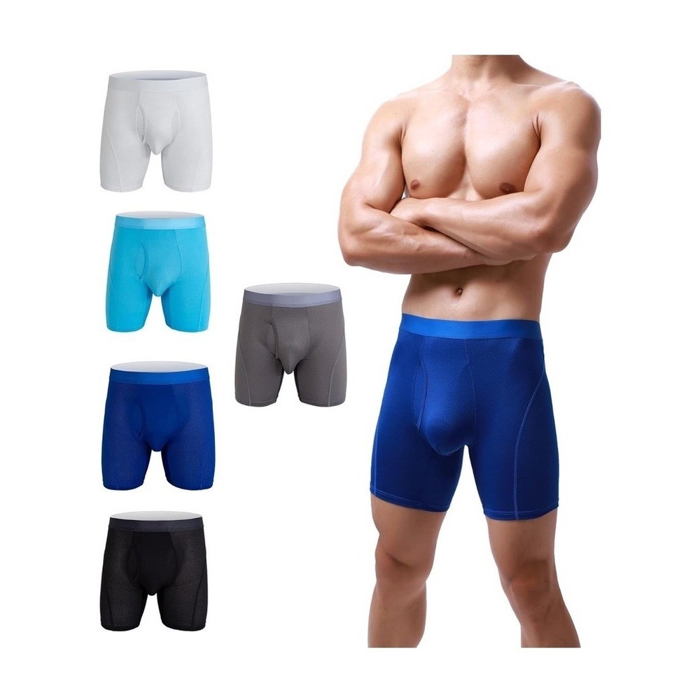 YukaiChen Boxer Briefs Men Medium Multicolor New 5 Pack Pouch Mesh Underwear